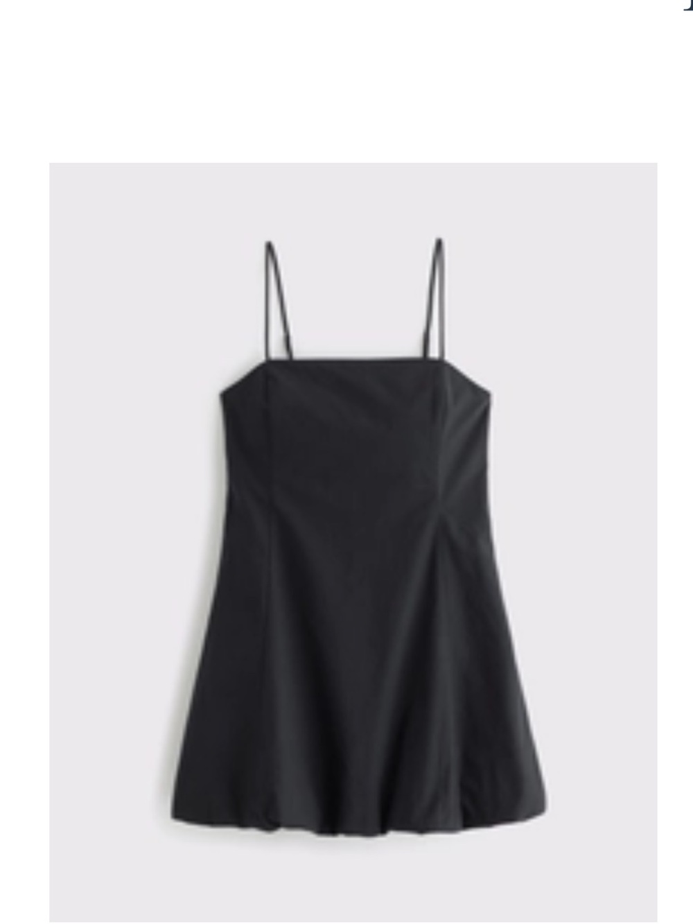 Abercrombie  Black Spaghetti-Strap Mini Dress- medium tall